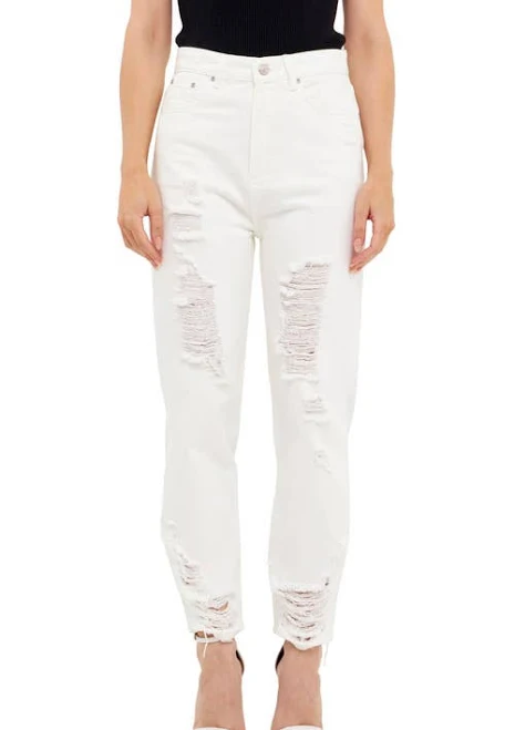 pants Grey Lab High-Waisted Distressed Straight Leg Jeans Nordstrom $80