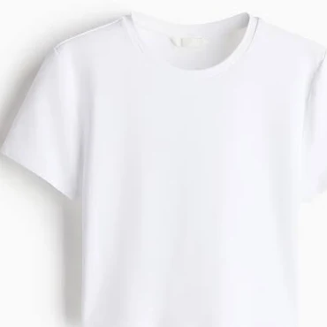 top H&M Ladies Cropped Microfiber T-Shirt H&M $9.99