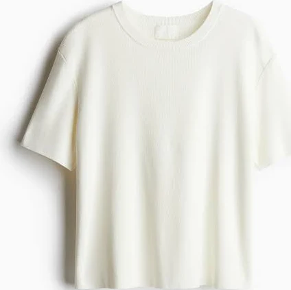 top H&M Ladies Fine-knit T-Shirt H&M $24.99