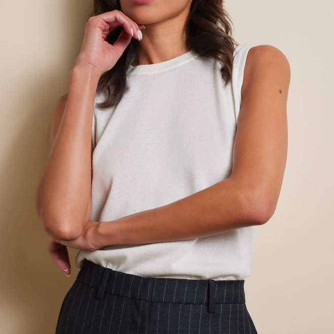 top Hawes & Curtis Women's Sleeveless Machine Washable Merino Wool Sweater Hawes & Curtis USA $89