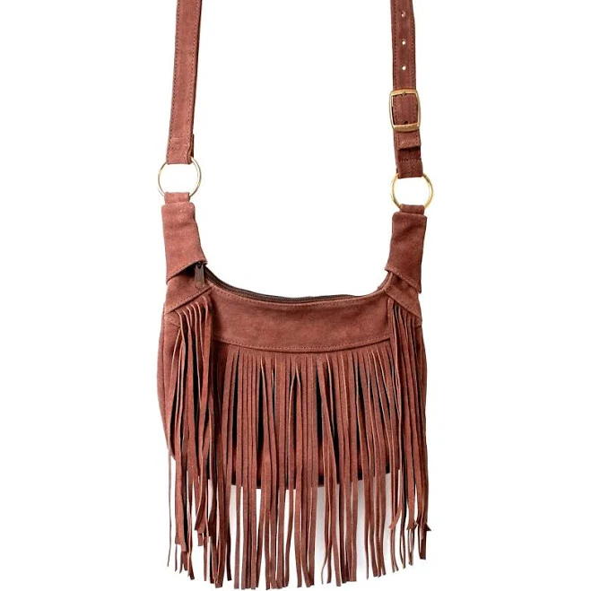 bag Hippie Shop Bohemian Suede Fringe Shoulder Bag Hippie Shop $49.95