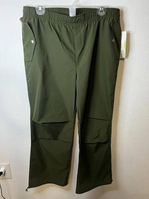 pants I Dun, Olive Green Parachute Pants With Drawstring Waist And Ankles eBay $10