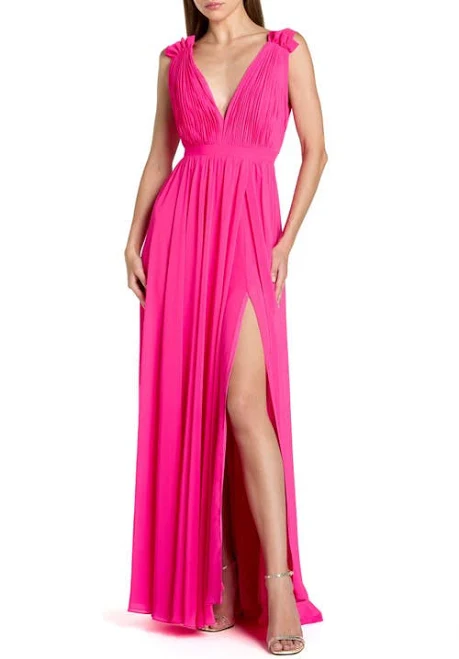maxi dress Ieena for Mac Duggal Women's Sleeveless Pleated Chiffon V- Nordstrom $258