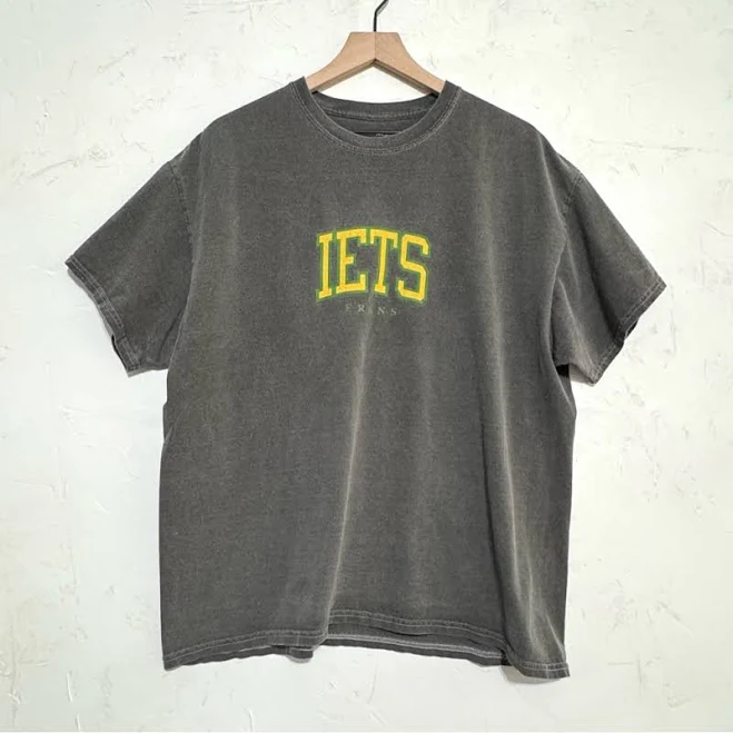 top Iets Frans Shirts | Iets Frans Oversized Charcoal Graphic Tee Men’s L (Unisex) | Color: Gray/Yellow | Size: L | Foundroom's Closet Poshmark $20