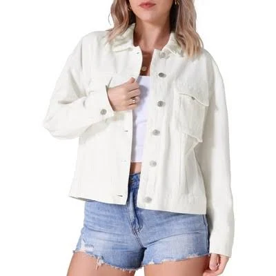 outerwear Inspire Chic Women's Oversized Denim Jacket Target $36.99