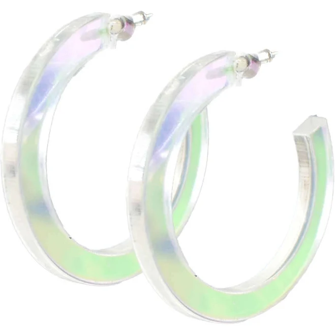 accessory IRIDESCENT HOOP EARRINGS The Paper Dress $30