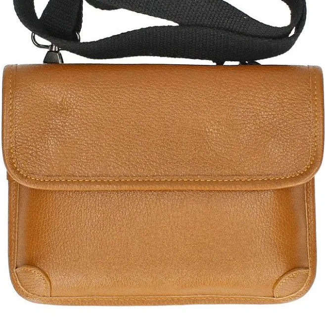 bag Italian Leather Shoulder Bag with Flap Closure Italian Idea $49