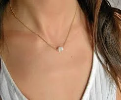 accessory Ivory white sea shell Necklace / 14K Gold Vermeil - Sterling Silver / Dainty Delicate necklace / Gift for her Etsy $31.09