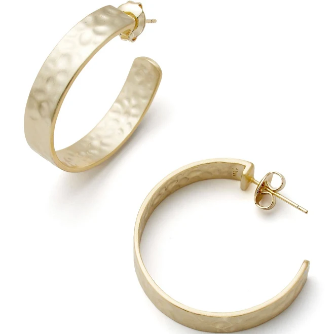 accessory J. Bee Women's Hammered Gold Hoop Earrings Huckberry $55