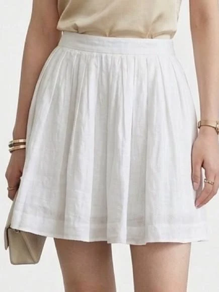 skirt J. Crew Skirts | J.Crew White 100% Linen Mini Skirt, Flouncy A-Line Silhouette | Color: White | Size: 8 | Inkantada's Closet Poshmark $36