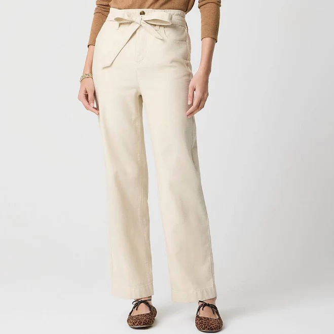 pants J.Crew Women's Twill Paper-Bag Full-Length Pants J.Crew Factory $74.99