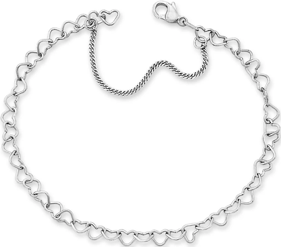 accessory James Avery Women's Sterling Silver Light Connected Hearts Charm Bracelet James Avery Jewelry $53