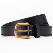 belt John Galt Faux Leather Black Gold Buckle Belt PacSun $14