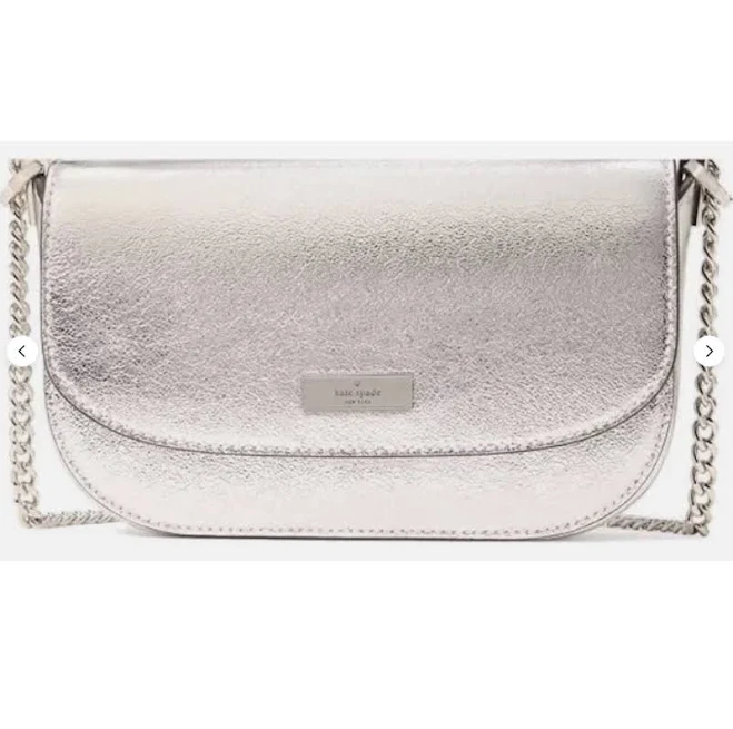 bag Kate Spade New York krista metallic chain flap crossbody bag eBay $75