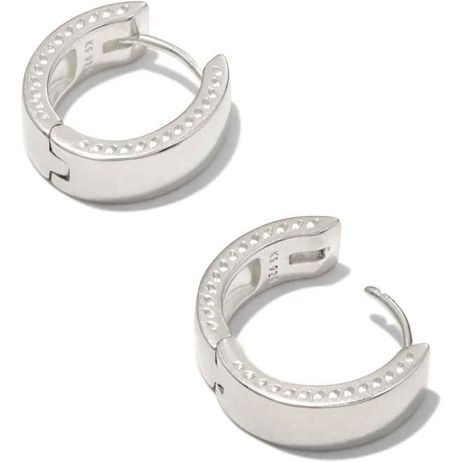 accessory Kendra Scott Sterling Silver Flat Hoop Earrings Kendra Scott $96