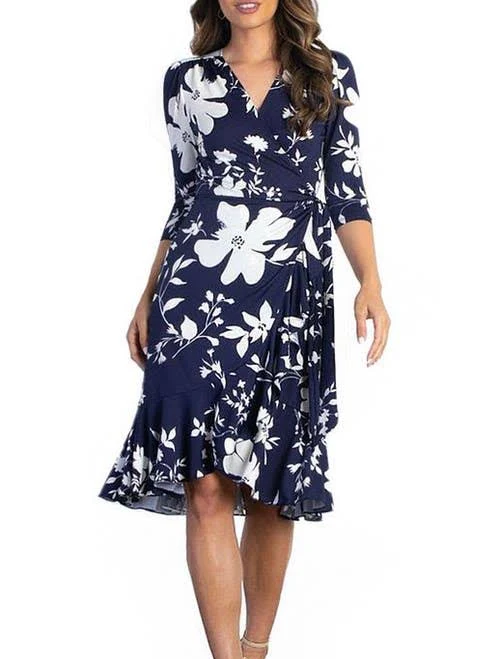 dress Kiyonna Women's Flirty Flounce Wrap Dress Nordstrom $98