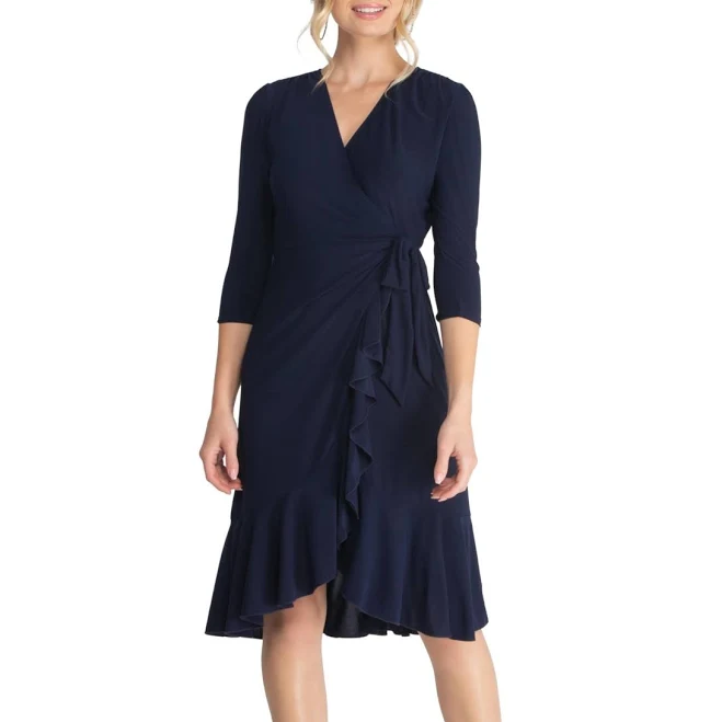 dress Kiyonna Women's Whimsy Midi Wrap Dress Macy's $98