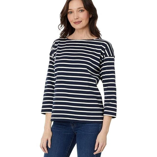 top L.L.Bean Heritage Mariner Boatneck 3/4 Sleeve Stripe Women's Zappos.com $22.47