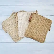bag Ladies Soft Natural Straw Weave Effect Cross Body Bag with Vegan Leather Strap - 3 Colours Available Etsy $21.2