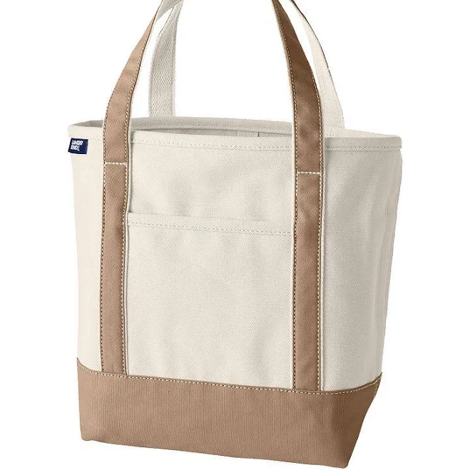 bag Lands' End Medium 5 Pocket Open Top Canvas Tote Bag Kohl's $31.96