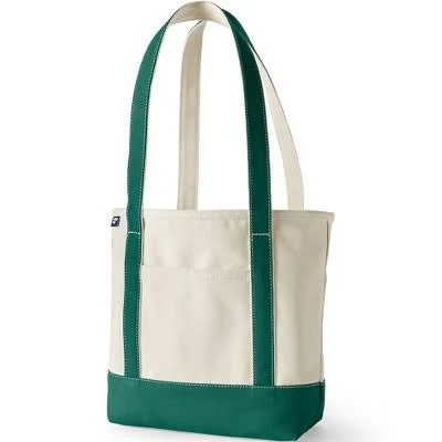 bag Lands' End Medium 5 Pocket Open Top Long Handle Canvas Tote Bag Target $31.96