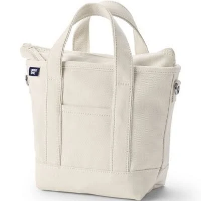 bag Lands' End Small 3 Pocket Zip Top Canvas Tote Bag Target $31.96