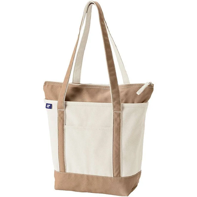 bag Lands' End Zip Top Long Handle Canvas Tote Bag Kohl's $38.2