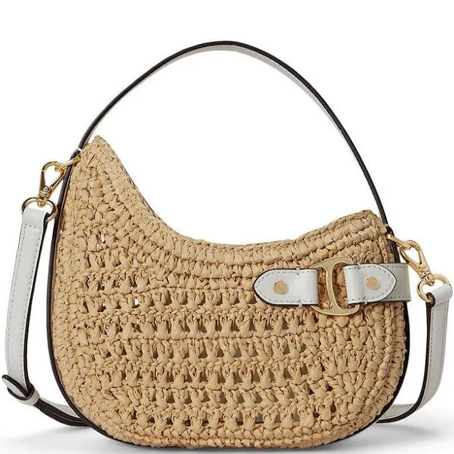 bag Lauren Ralph Lauren Tasha Mini Woven Straw Crossbody Bag Dillard's $295