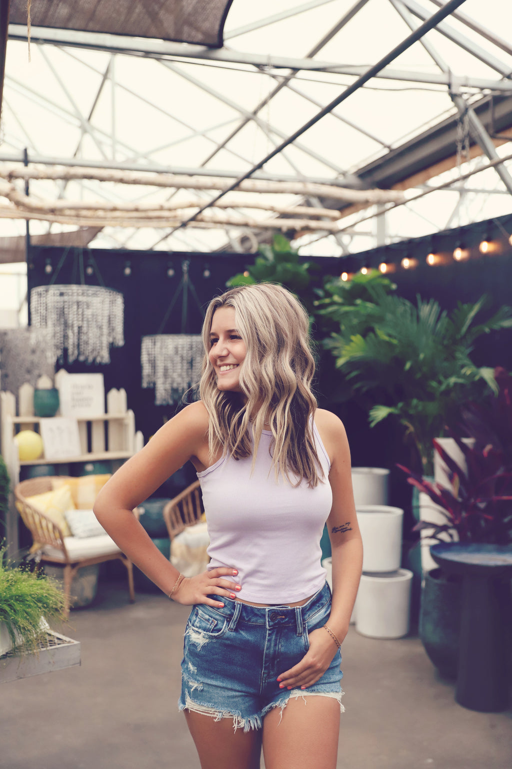 crop top Lavender Ribbed Crop Tank Silo Apparel $14.8