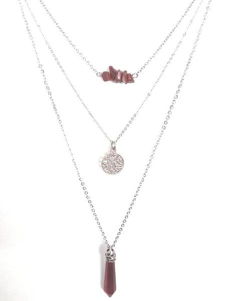 accessory Layered Goldstone Necklace Set YarnNecklaces $19.99