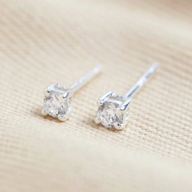 accessory Lisa Angel Sterling Silver Crystal Stud Earrings Lisa Angel International $22.4