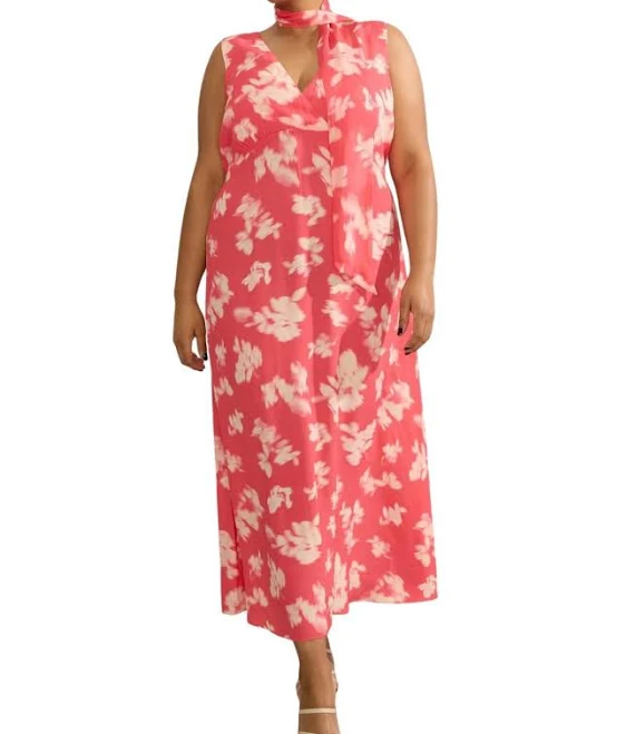 dress Live Unlimited Women's Floral Midi Dress with Neck Scarf Bloomingdale's $199