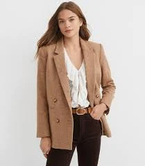 blazer Loft Women's Herringbone Relaxed Blazer LOFT $59.93