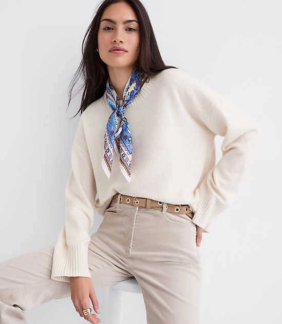 outfits Loft Women's Petite Relaxed Everyday Sweater LOFT $25