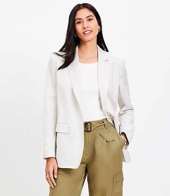outerwear Loft Women's Tall Oversized Linen Cotton Blazer LOFT $45.95