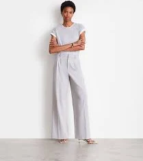 wide leg pants Loft Women's Versa Seasonless Stretch Double Pleat Wide Leg Pants LOFT $39