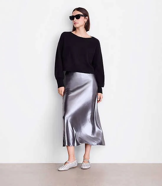 skirt Loft Women's Versa Shimmer Bias Midi Skirt LOFT $19.95