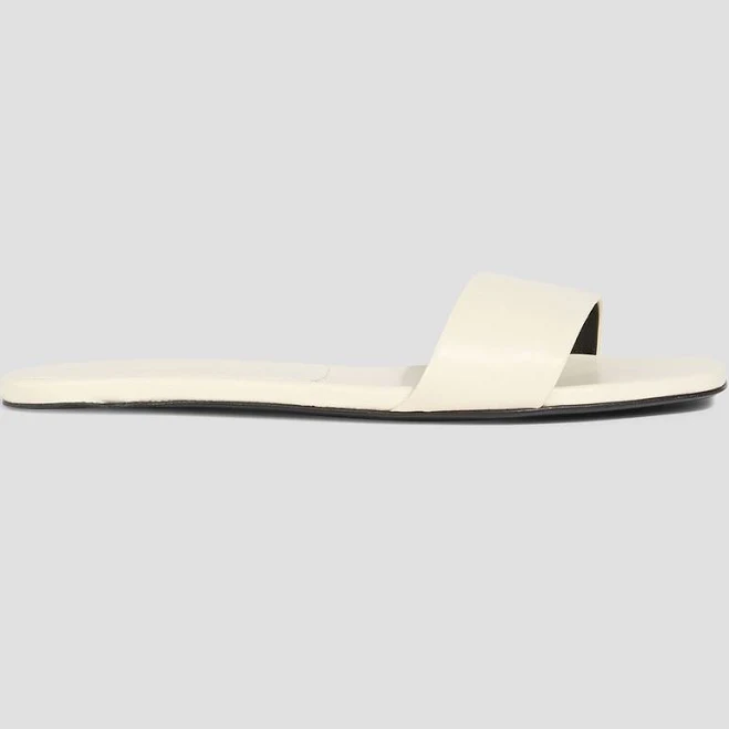 shoes Loulou de Saison Dina Leather Slides THE OUTNET $168