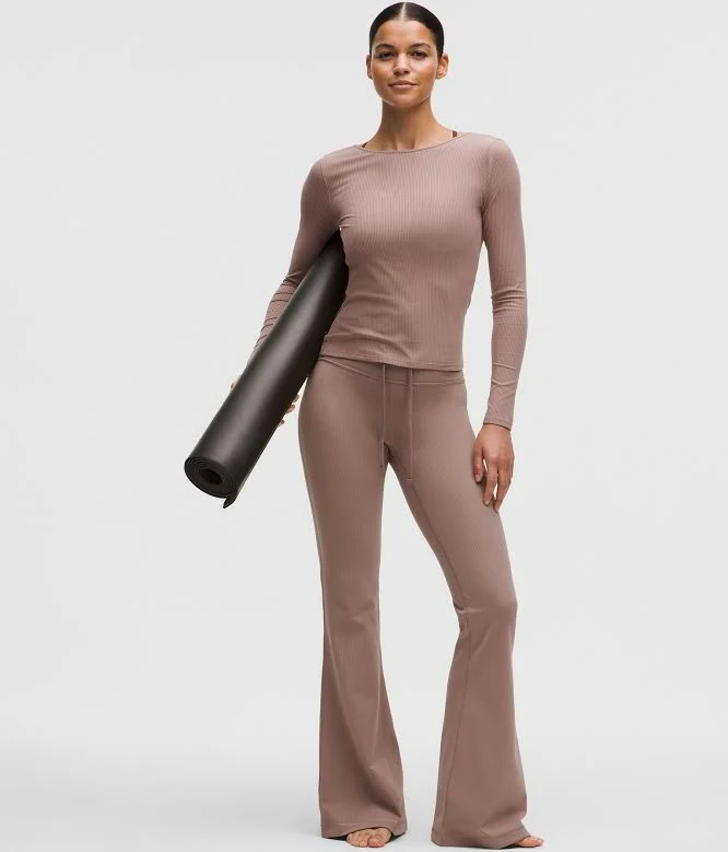 yoga pants Lululemon Groove High-Rise Ribbed Wide-Flare Pants lululemon $99