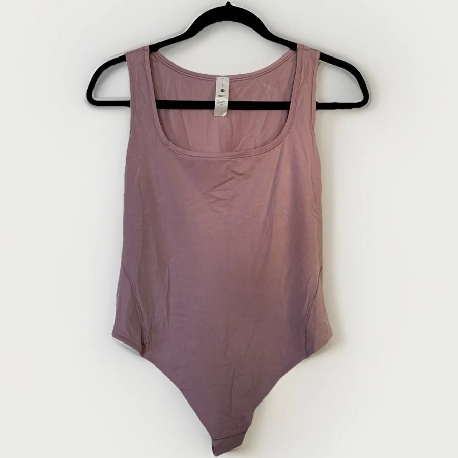 unitard Lululemon Wundermost Ultra Soft Nulu Square Neck Bodysuit Lavender Lux eBay - hanwie-48 $28
