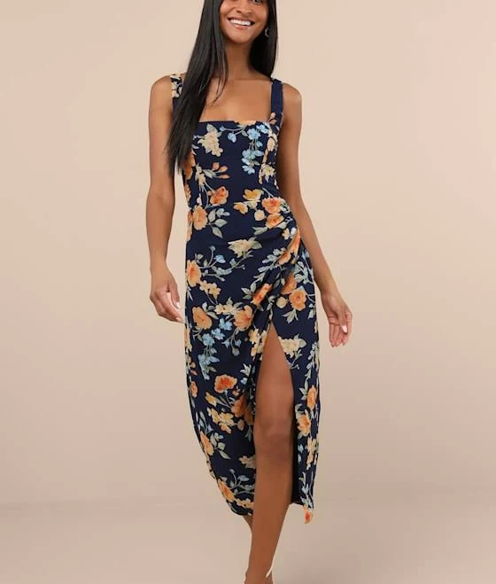 dress Lulus Sleeveless Floral Midi Dress Lulus $69