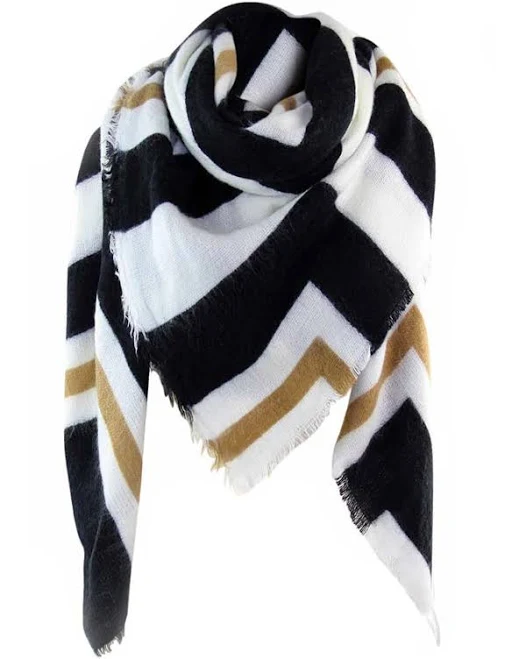 accessory Luxury Divas Oversized Stripe Shawl eBay - luxurydivas $25.99