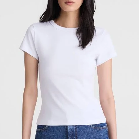 top Madewell Women's The '90s Crewneck Tee in Compact Cotton Madewell $45