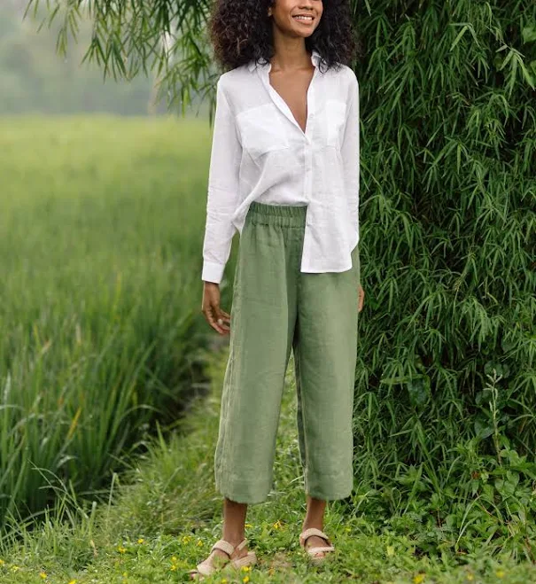 pants MagicLinen Wide Leg Linen Culotte Pants MagicLinen $63.6