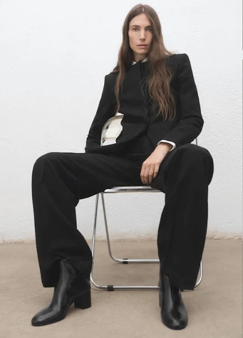 shoes MANGO Women's Claro Block Heel Leather Ankle Boots shop.mango.com $95.99