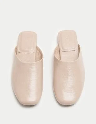 shoes Marks & Spencer Slip On Flat Square Toe Mules Marks & Spencer - United States $58.99