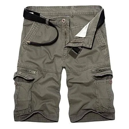 shorts Men's Casual Cotton Cargo Shorts with Multi Pockets Walmart - TRGPSG $32.99