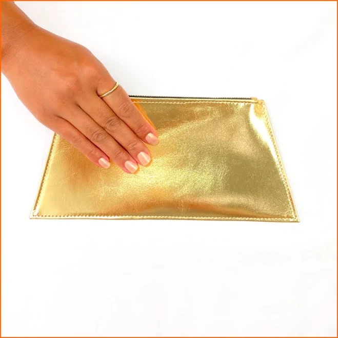 bag Metallic Leather Clutch Jeserie & Company $55