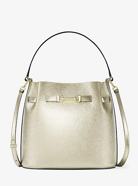 bag Michael Kors Carson Medium Metallic Convertible Bucket Crossbody Bag Michael Kors $75.6