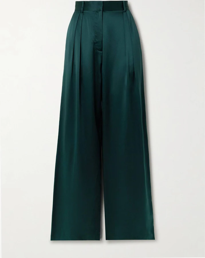 pants Michael Lo Sordo Silk-Satin Wide-Leg Pants NET-A-PORTER $236